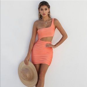 TIGER MIST | NWT Sorbet Orange Cold Shoulder Dress